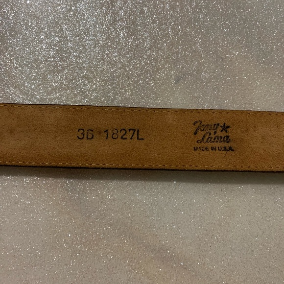 Brown Leather Belt with Ornate Silver Buckle - Picture 4 of 6